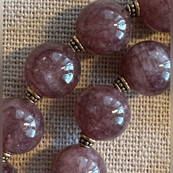 20 inch Lepidolite gemstone bead necklace NWOT - Picture 15 of 16